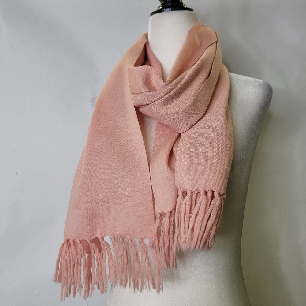 Lanvin Paris Fringe Cashmere minimalist Scarf